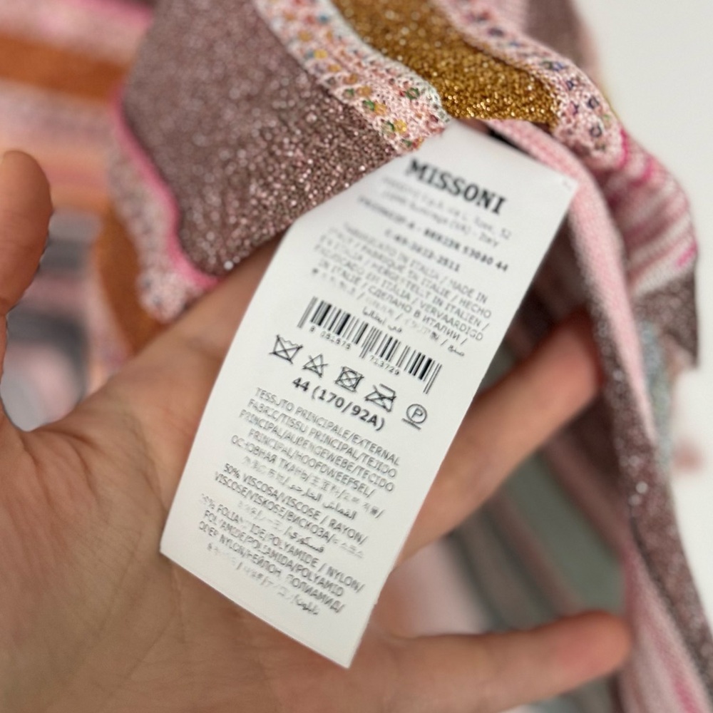 Like new Missoni Pleated sleeveless mini-dress with sequins $1,530 44 - Picture 7 of 10